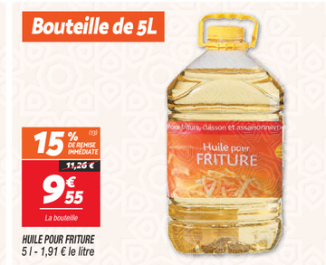 Offre: HUILE POUR FRITURE