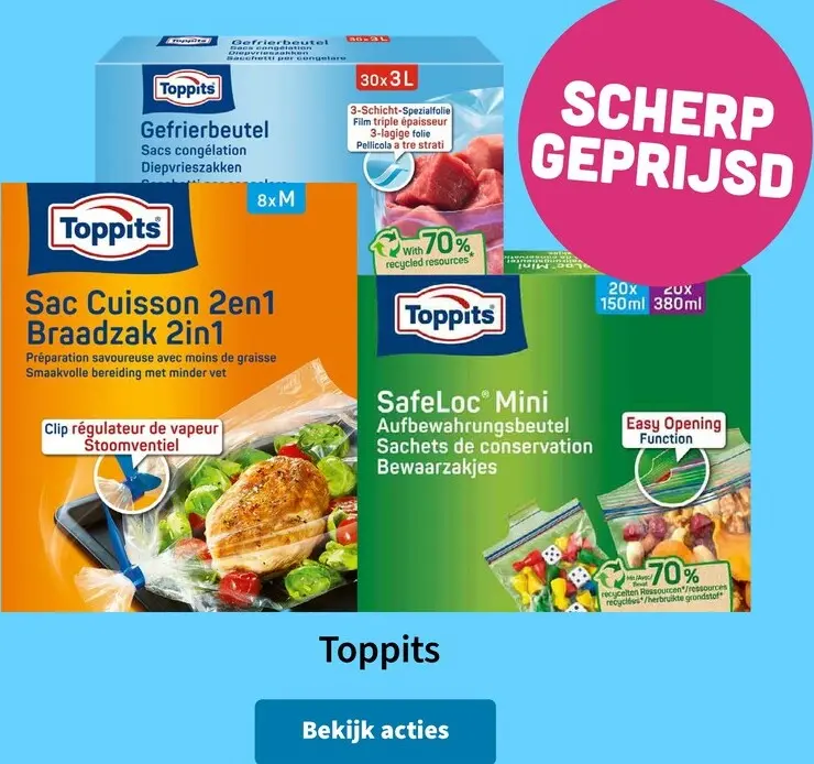 Aanbieding: Diepvrieszakken, braadzakken en bewaarzakjes