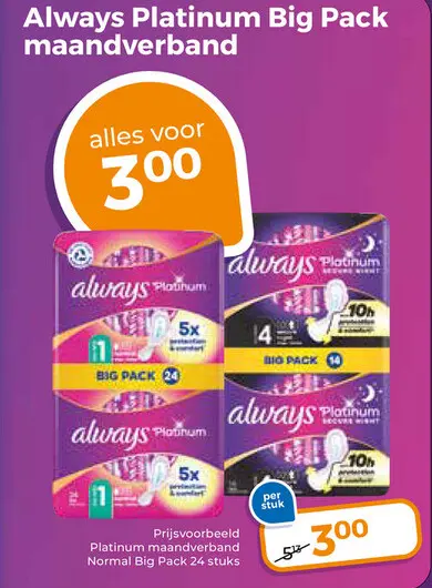 Aanbieding: Platinum Big Pack maandverband