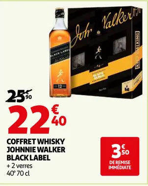 Offre: Coffret whisky Johnnie Walker black label