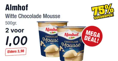 Aanbieding: Witte Chocolade Mousse