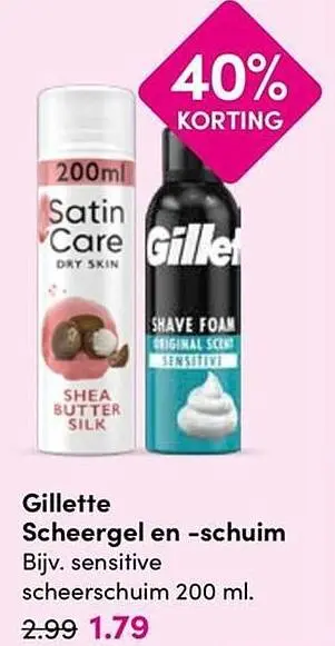 Aanbieding: Scheergel en -schuim