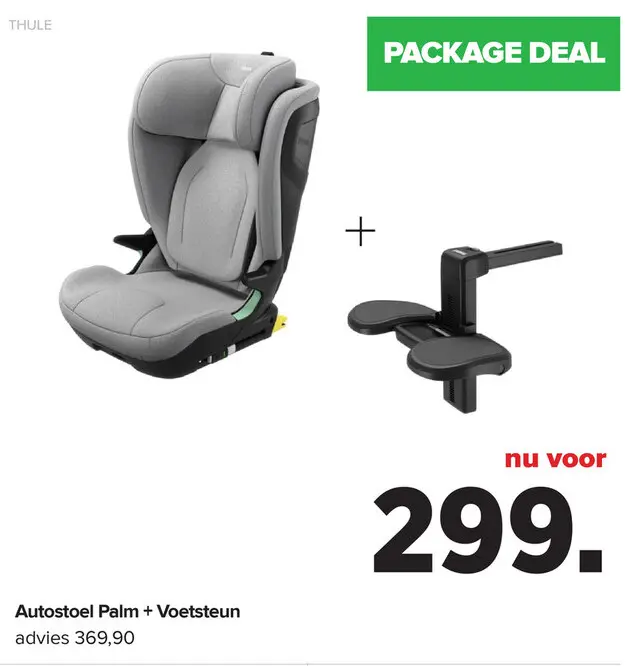 Aanbieding: Autostoel Palm + Voetsteun