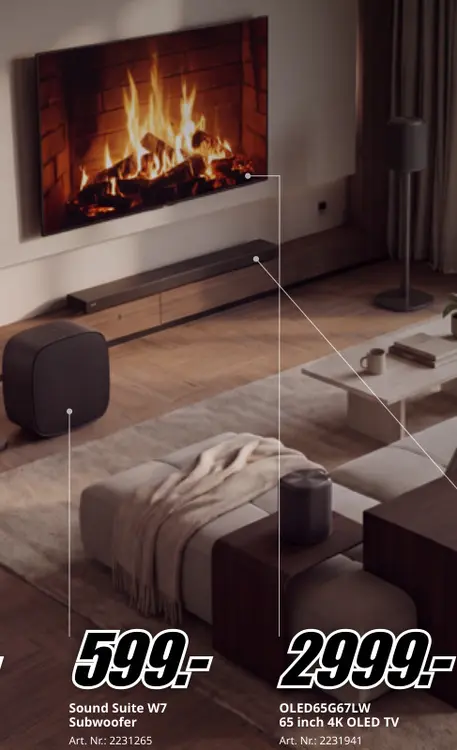 Promotie: OLED65G67LW 65 inch 4K OLED TV