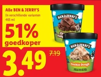 Aanbieding: Ben & jerry's