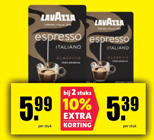 Aanbieding: Lavazza espresso Italiano Classico