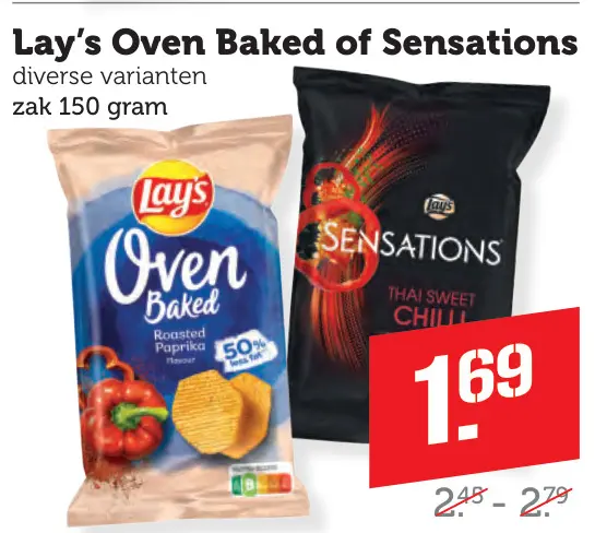 Aanbieding: Lay's Oven Baked or Sensations