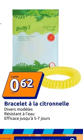 Offre: Bracelet à la citronnelle