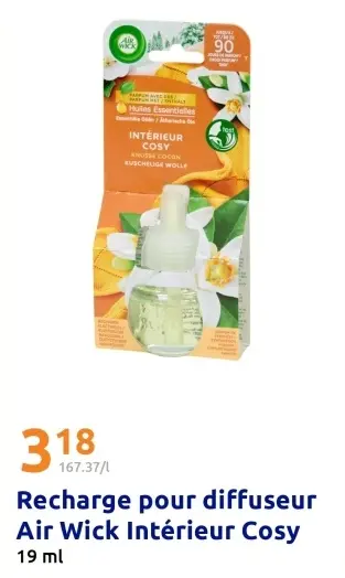 Offre: Recharge pour diffuseur Intérieur Cosy