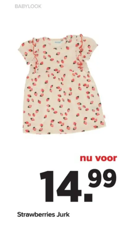 Promotie: Strawberries Jurk
