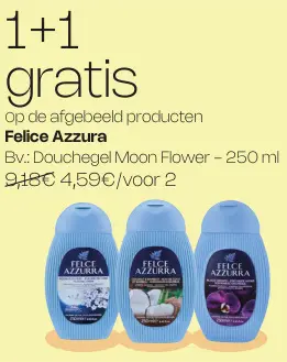 Promotie: Felice Azzurra Douchegel Moon Flower