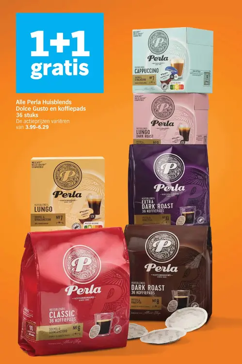 Aanbieding: Perla Huisblends Dolce Gusto en koffiepads