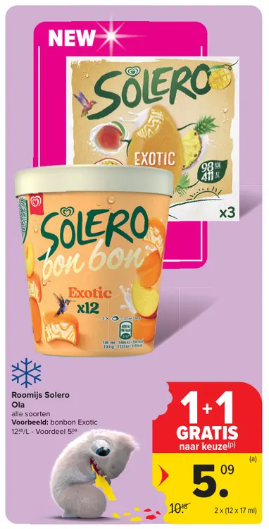 Promotie: Roomijs Solero