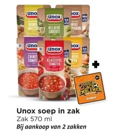 Aanbieding: Unox soep in zak