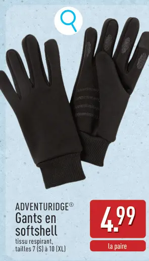 Offre: ADVENTURIDGE® Gants en softshell