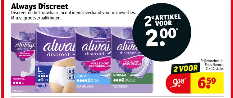 Aanbieding: Always Discreet