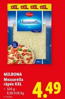 Offre: Mozzarella râpée XXL
