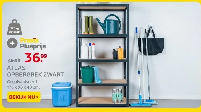 Aanbieding: Atlas opbergrek zwart