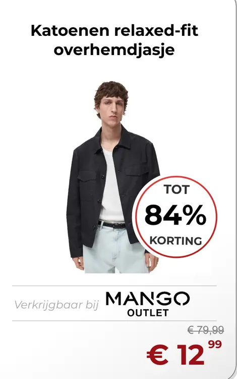 Aanbieding: Katoenen relaxed-fit overhemdjasje