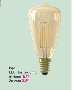 Aanbieding: Calex LED-rustieklamp - goudkleur - E14