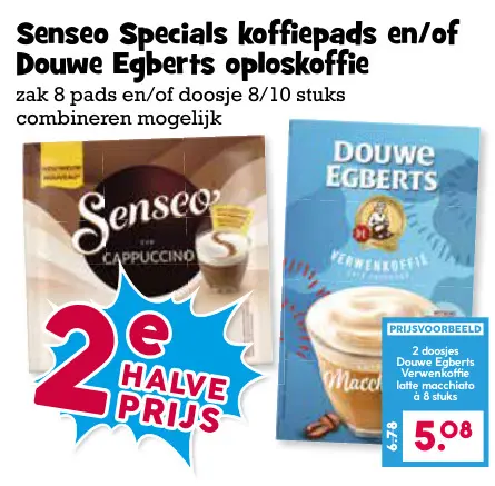 Aanbieding: Specials koffiepads en/of oploskoffie