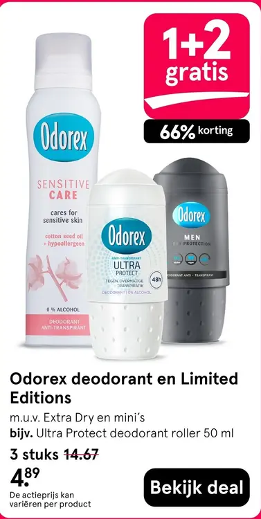 Aanbieding: Odorex deodorant en Limited Editions