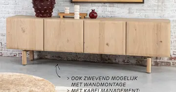 Aanbieding: Azulo, Lowboard 200 Cm - 4-Deuren