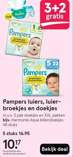 Aanbieding: Pampers luiers, luierbroekjes en doekjes
