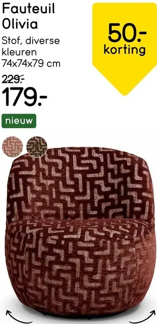 Promotie: Fauteuil Olivia