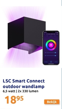 Aanbieding: LSC Smart Connect buiten wandlamp - kubus