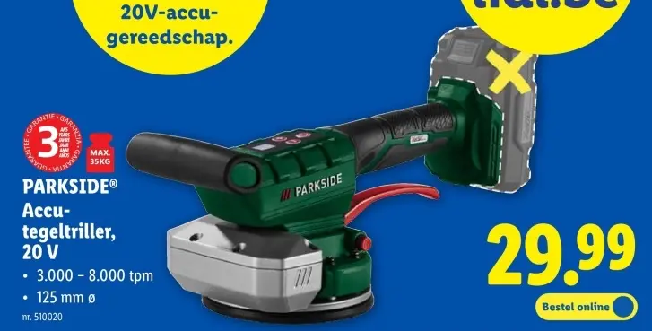 Aanbieding: Accu-tegeltriller