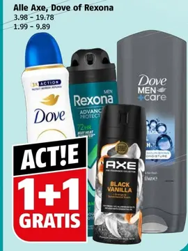 Aanbieding: Alle Axe, Dove of Rexona