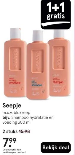 Aanbieding: Seepje Shampoo hydratatie en voeding