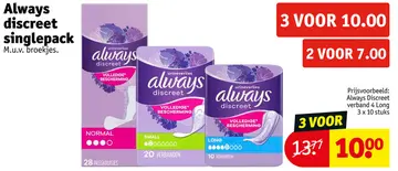 Aanbieding: Always discreet singlepack
