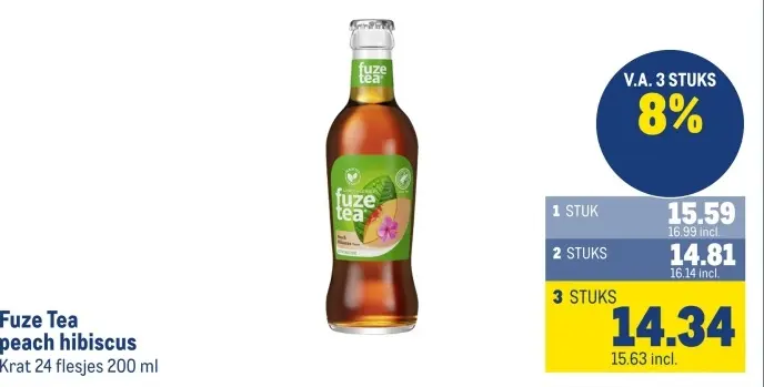 Aanbieding: Fuze Tea peach hibiscus