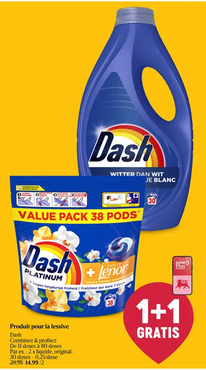 Offre: Dash Platinum + Lenor Amber & Orchidee