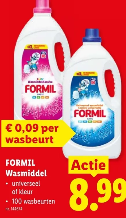 Promotie: FORMIL Wasmiddel