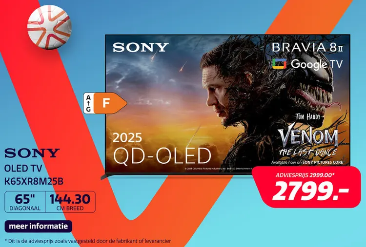 Aanbieding: Sony 65 BRAVIA 8 II 4K QD-OLED