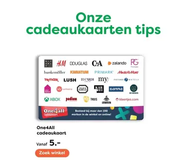 Aanbieding: One4All cadeaukaart