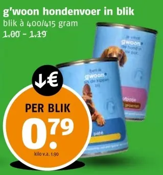 Aanbieding: Hondenvoer in blik
