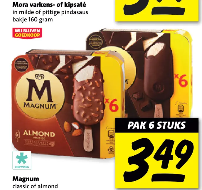 Aanbieding: Magnum classic of almond