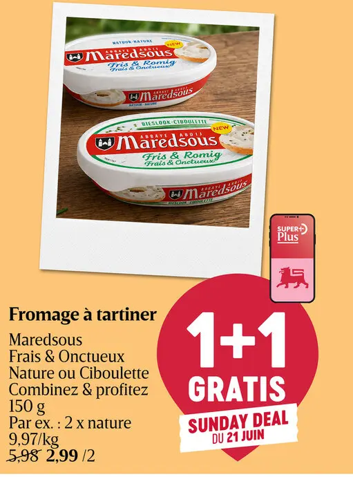 Offre: Fromage à tartiner
