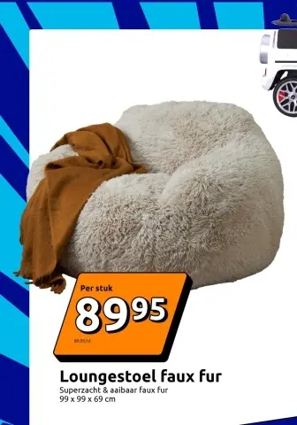 Aanbieding: Loungestoel faux fur