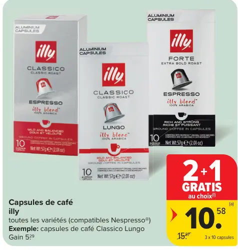 Offre: Capsules de café