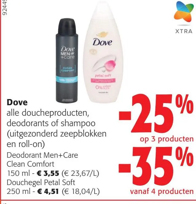 Aanbieding: Dove alle doucheproducten, deodorants of shampoo
