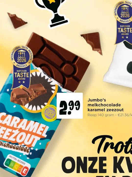 Promotie: Melkchocolade karamel zeezout
