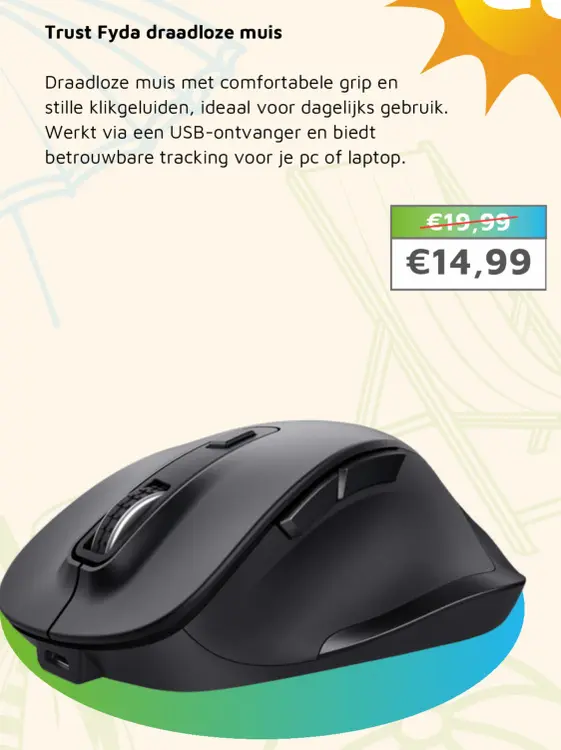 Aanbieding: Trust Fyda draadloze muis