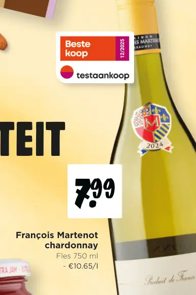 Promotie: François Martenot chardonnay