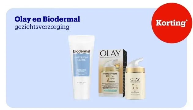 Aanbieding: Olay en Biodermal gezichtsverzorging