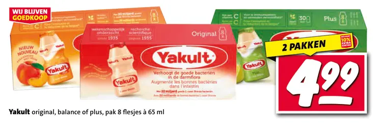 Aanbieding: Yakult original, balance of plus